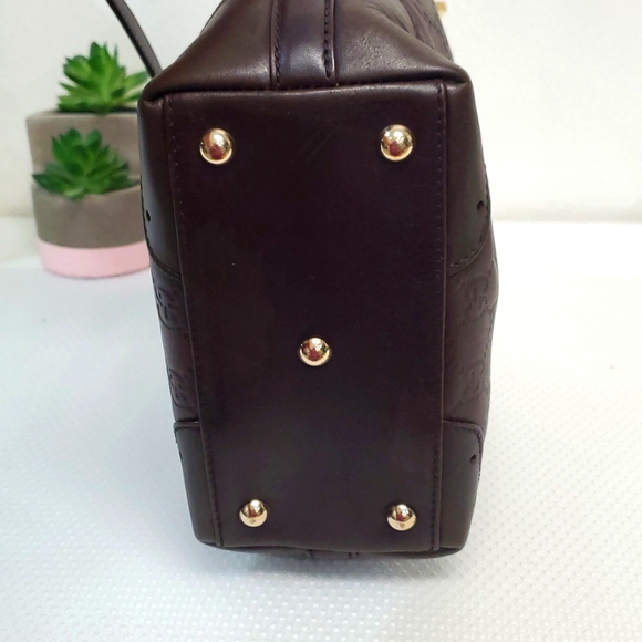 GUCCI PUNCH TOTE GUCCISIMA LEATHER G EMBOSSED 🤎🤎🤎🤎 - Picture 8 of 16